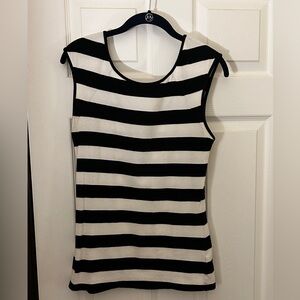 Express Black and White Striped Tank Top
